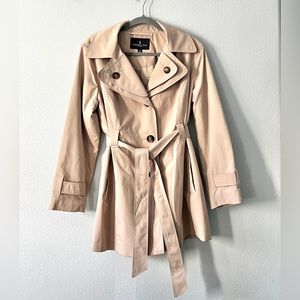 London Fog Classic Trench Coat Beige Petite XL